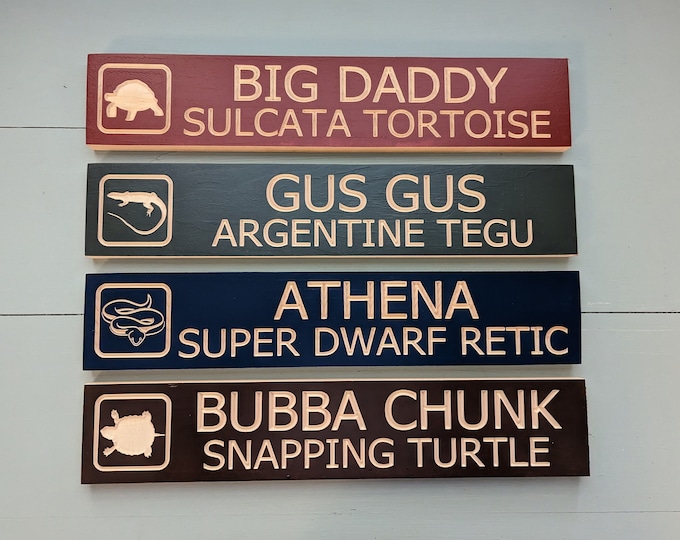 Reptile Animal Engraved Trail Sign - Wooden