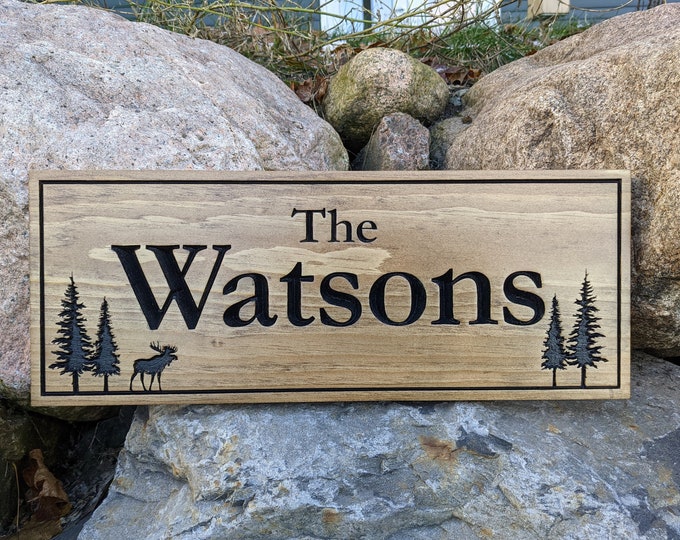 Forest Theme Name Sign for Homes or Cottages