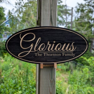 Engraved Wood Address Sign