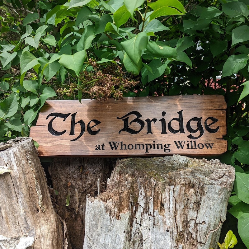 Personalized Carved Wood Sign: Rustic Outdoor Decor