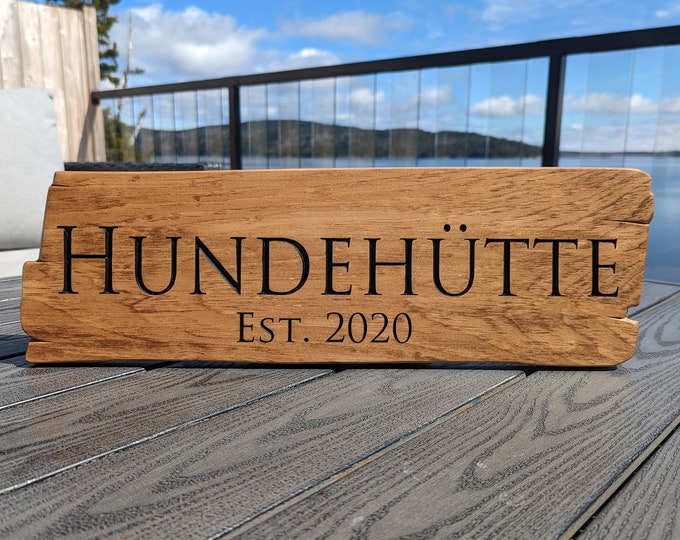 Personalized rustic carved outdoor sign with custom font, perfect for Home, Ranch, Cabin, Cottage, Street, Garden, Patio or Business