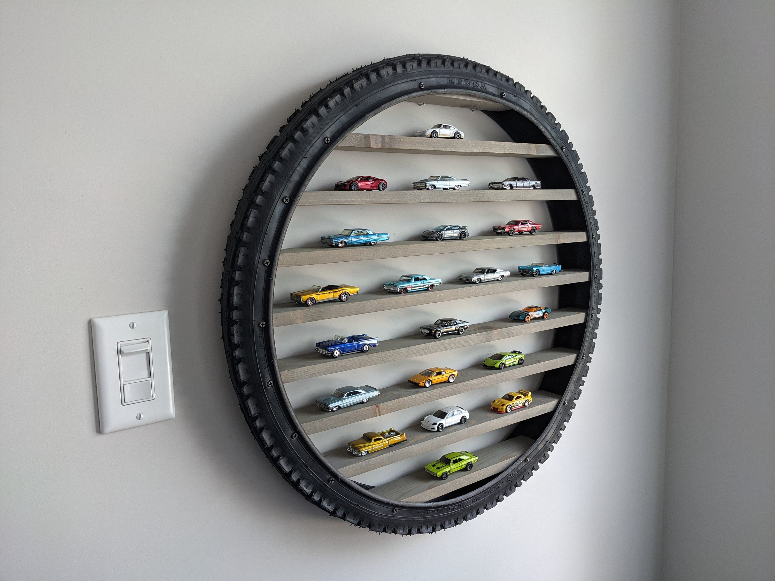 26 Hot Wheels Toy Car Tire Wall Display Shelf 26 Etsy