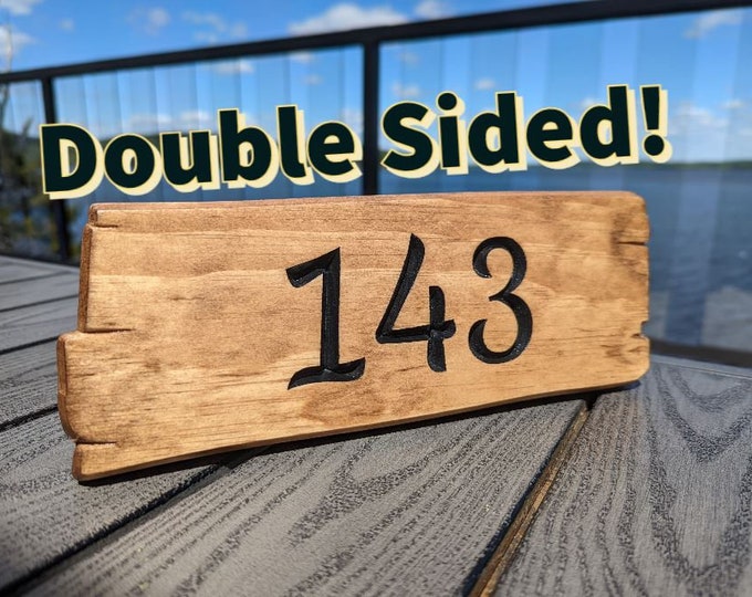 Double Sided Personalized rustic carved outdoor name sign , perfect for Home, Ranch, Cabin, Cottage, Street, Garden, Patio or Business