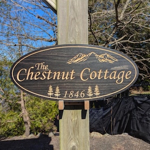 Custom Carved Wood Sign: Personalized Outdoor Cabin Decor