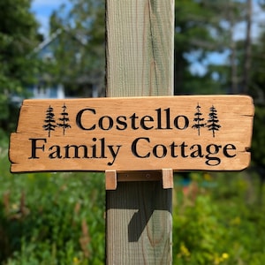 Personalized Carved Wood Sign: Rustic Cabin, Home, or Ranch