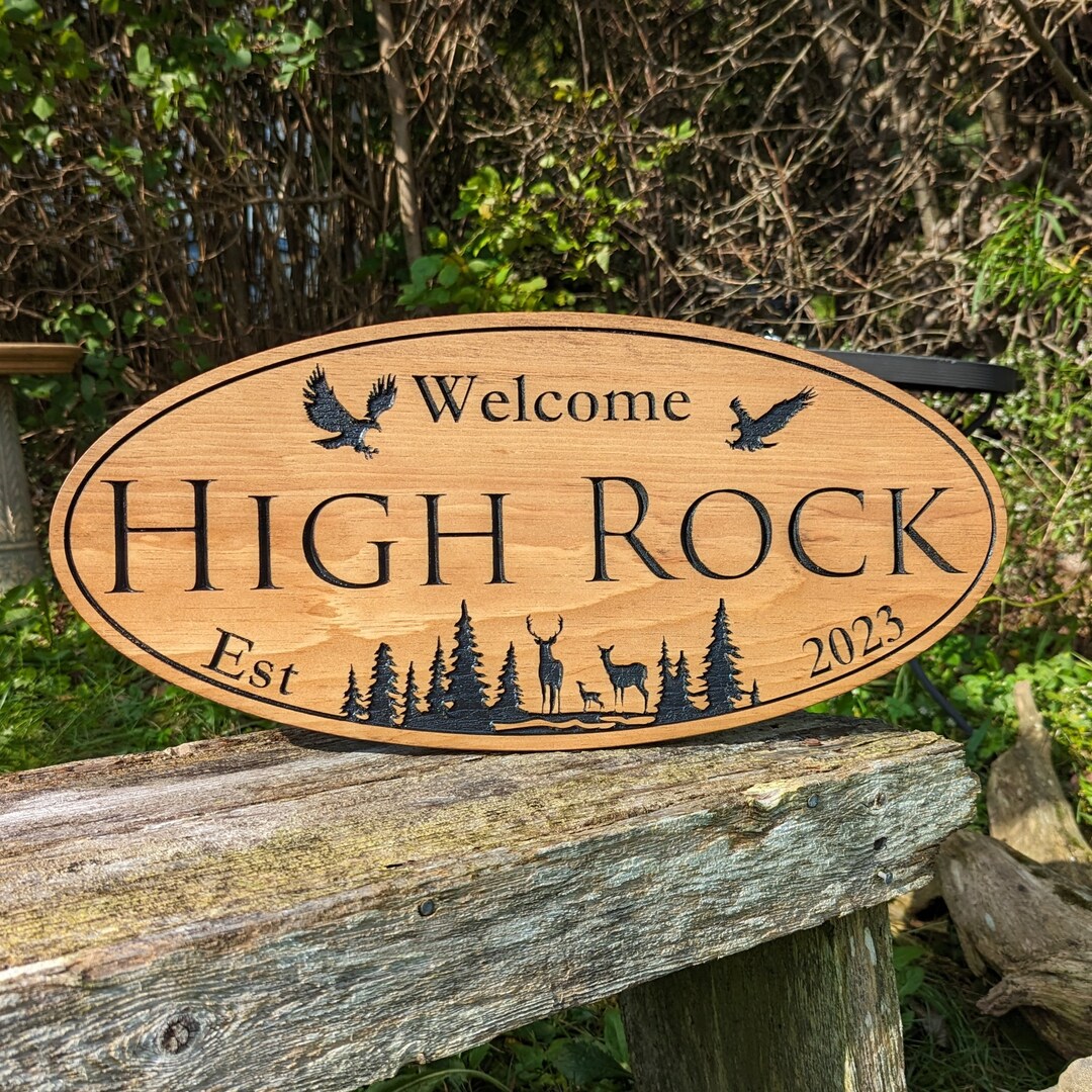 Custom Wood Signs, Outdoor Wooden Sign, Personalized Sign, Carved Wood