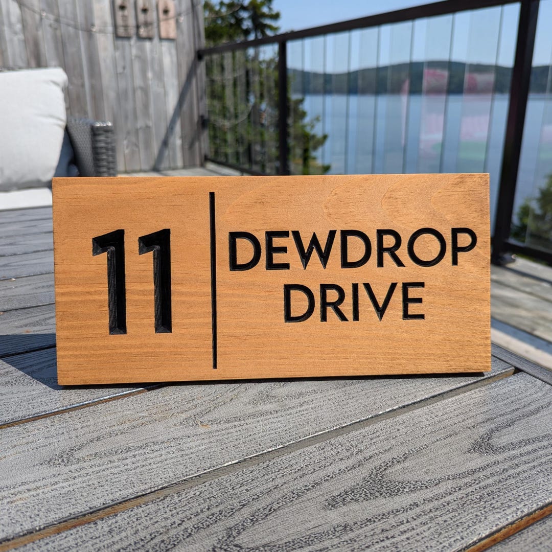 Personalized Carved Wood Address Sign: Custom Home, Cabin, Ranch - Etsy UK
