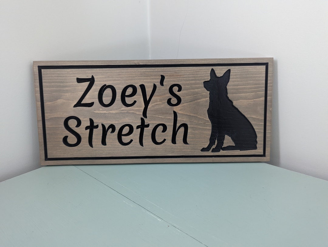 Curated visual reference: Engraved Wooden Dog Sign All Breeds Available Photo Inspiration