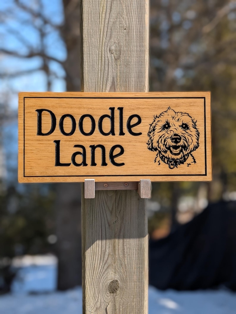 Custom Engraved Wood PET SIGN | Sign for Pets - Etsy