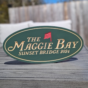 Masters Tournament Inspired Personalized Golf Sign - , Outdoor Wooden Sign, Personalized Sign, Carved Wood Signs, Wooden Name Signs,