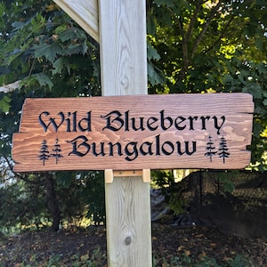 Personalized Carved Wood Sign: Rustic Cabin, Home, or Ranch