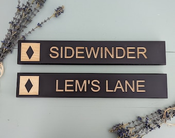 Personalized Carved Wood Ski Trail Sign: Custom Home Decor