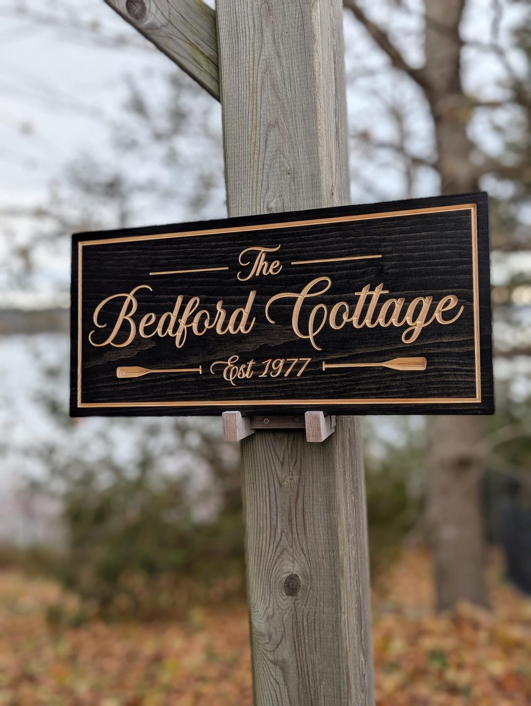 Custom Engraved Wood Address Sign | Rustic Cottage Welcome Decor - Etsy