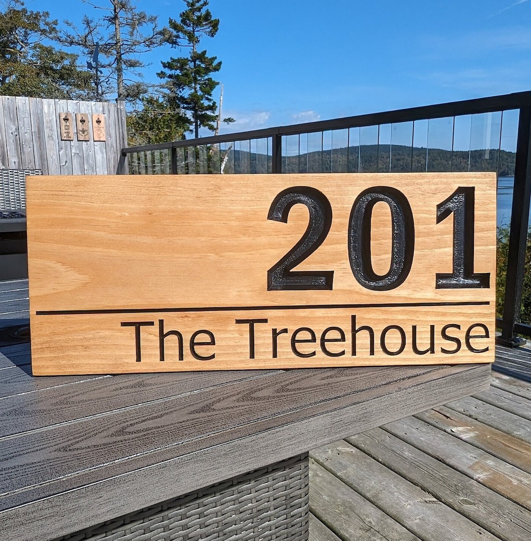 Modern Custom Wood Signs, Outdoor Wooden Sign, Personalized Sign