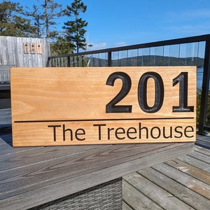 Custom Carved Wood Sign: Personalized Outdoor Cabin Decor