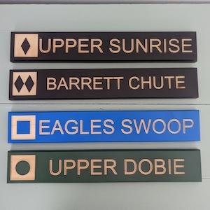 Personalized Ski Trail Sign: Carved Wood Decor for Cabin, Home, and Garden
