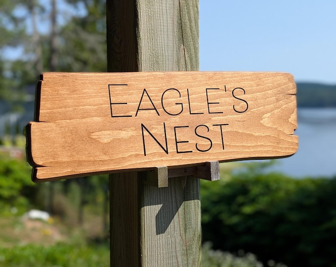 Personalized rustic carved outdoor sign, perfect for Home, Ranch, Cabin, Cottage, Street, Garden, Patio or Summer Camps