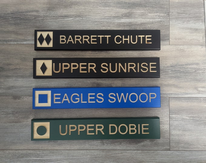 MULTI Sign - Personalized custom ski or trail signs carved in wood, perfect for Home, Ranch, Cabin, Cottage, Garden, Patio or Business