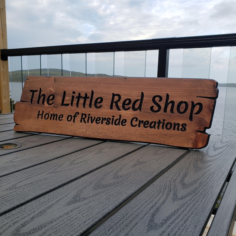 Personalized Carved Pine Wood Sign: Rustic Home, Cabin, Garden