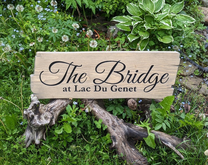 Personalized rustic carved outdoor name sign , perfect for Home, Ranch, Cabin, Cottage, Street, Garden, Patio or Business