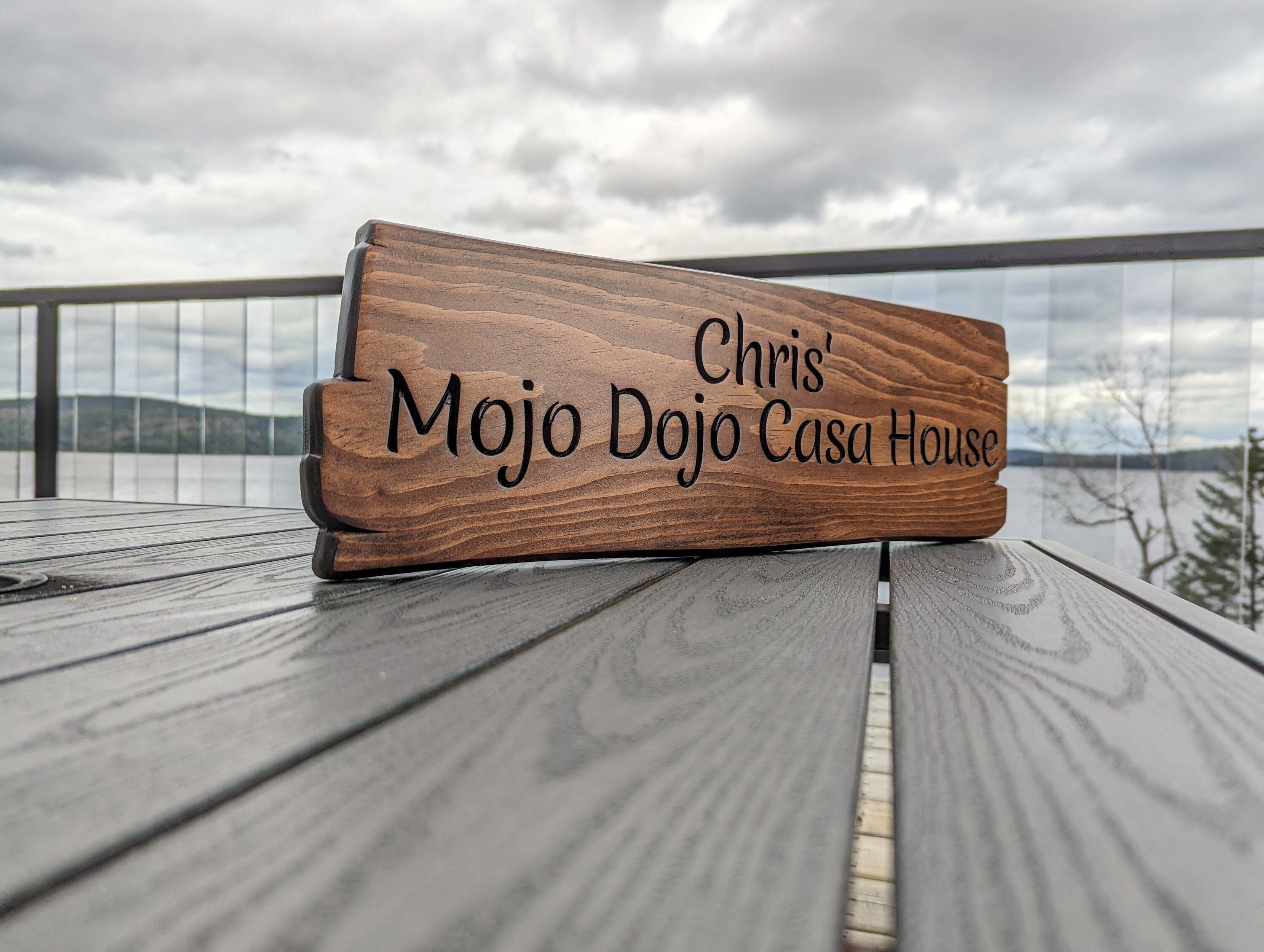 Personalizable Mojo Dojo Casa House Sign Ken Sign Engraved Wooden