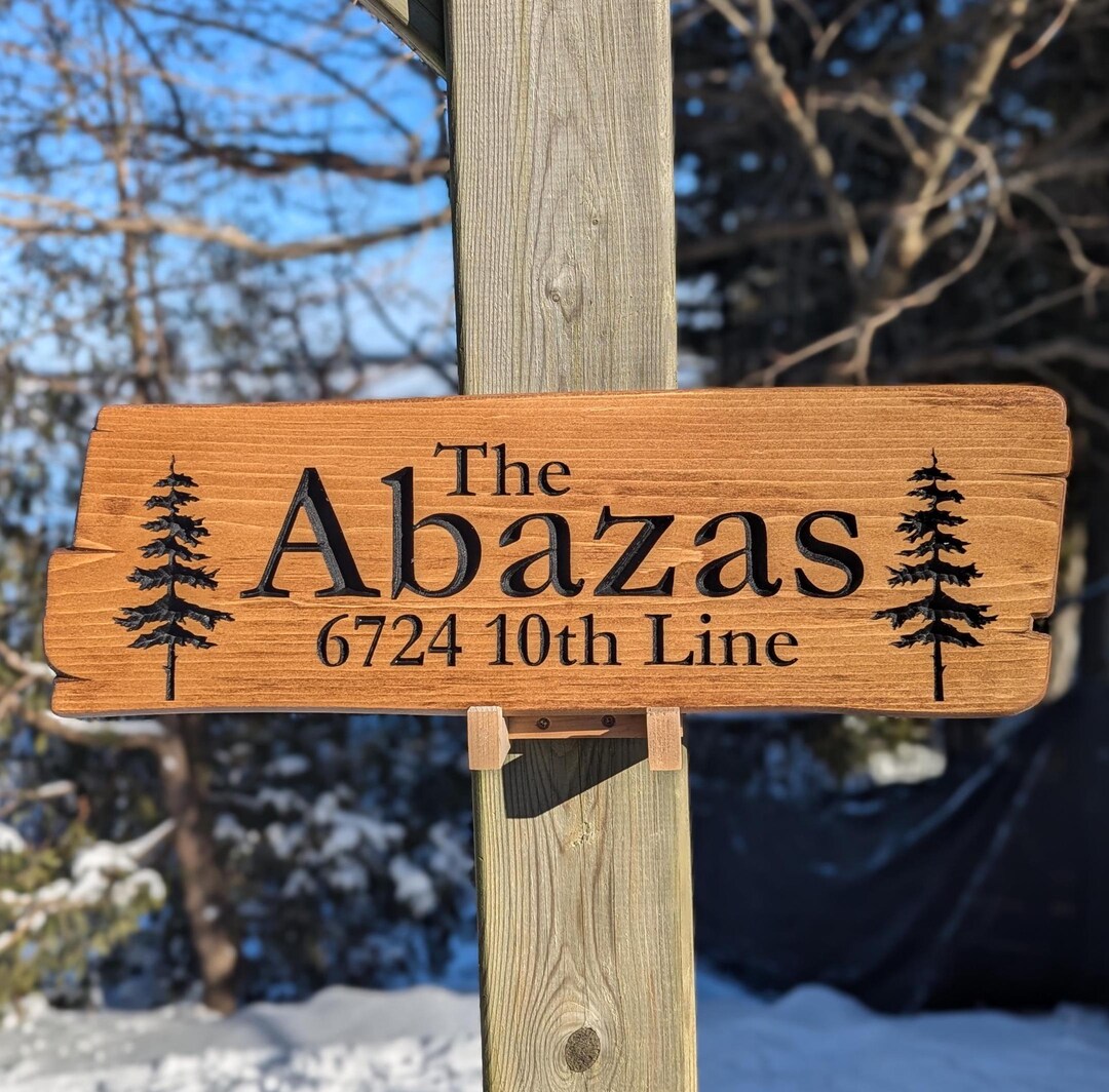 Personalized Carved Wood Sign: Rustic Cabin, Home, or Ranch - Etsy