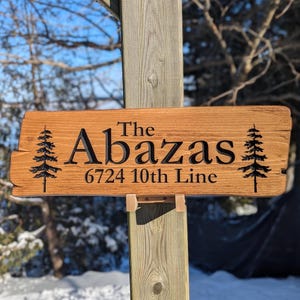 Personalized Carved Wood Sign: Rustic Cabin, Home, or Ranch