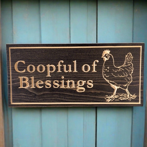 Custom Chicken Coop Sign, Wood Signs, Outdoor Wooden Sign, Personalized Sign, Carved Wood Signs, Wooden Name Signs, Camping Signs, Treehouse