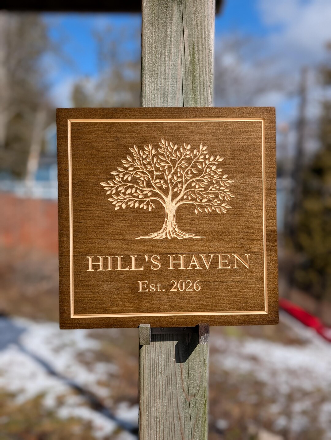 Personalized Family Name Wood Sign: Handcrafted Rustic Pine Decor - Etsy