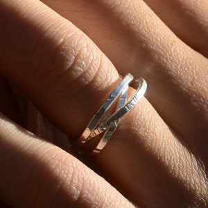 Buy 925 Sterling Silver Vintage Triple Interlocked Ring Size 6.25 