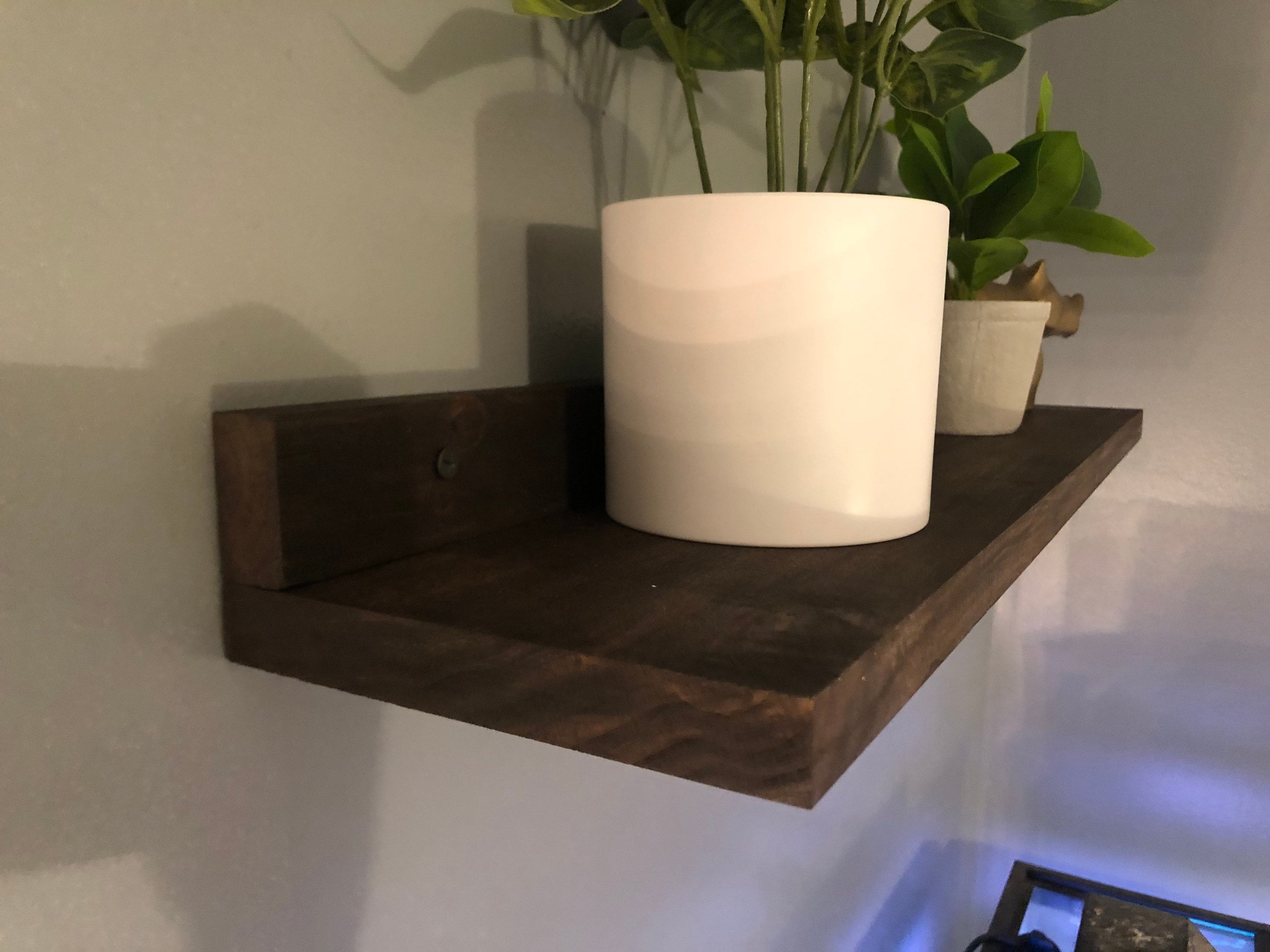 Handmade wooden floating shelf/ floating shelves/ basic wall Etsy
