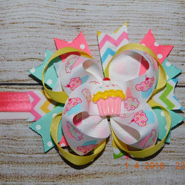 Birthday Hairbow Headband, Birthday Headband, Colorful Birthday Hairbow