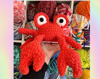 Padrão de crochê do Charlie, o caranguejo