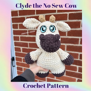 Clyde the No Sew Cow Crochet Pattern