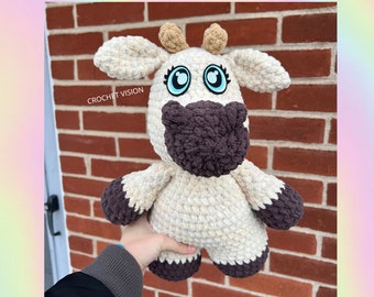 Clyde, o padrão de crochê de vaca sem costura