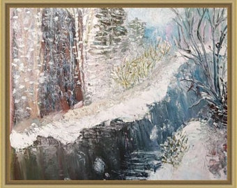 Hawaii Painting Mountains Original Seascape Oil Wall Art Landscape Small Art 10x10 by Olina Svoboda