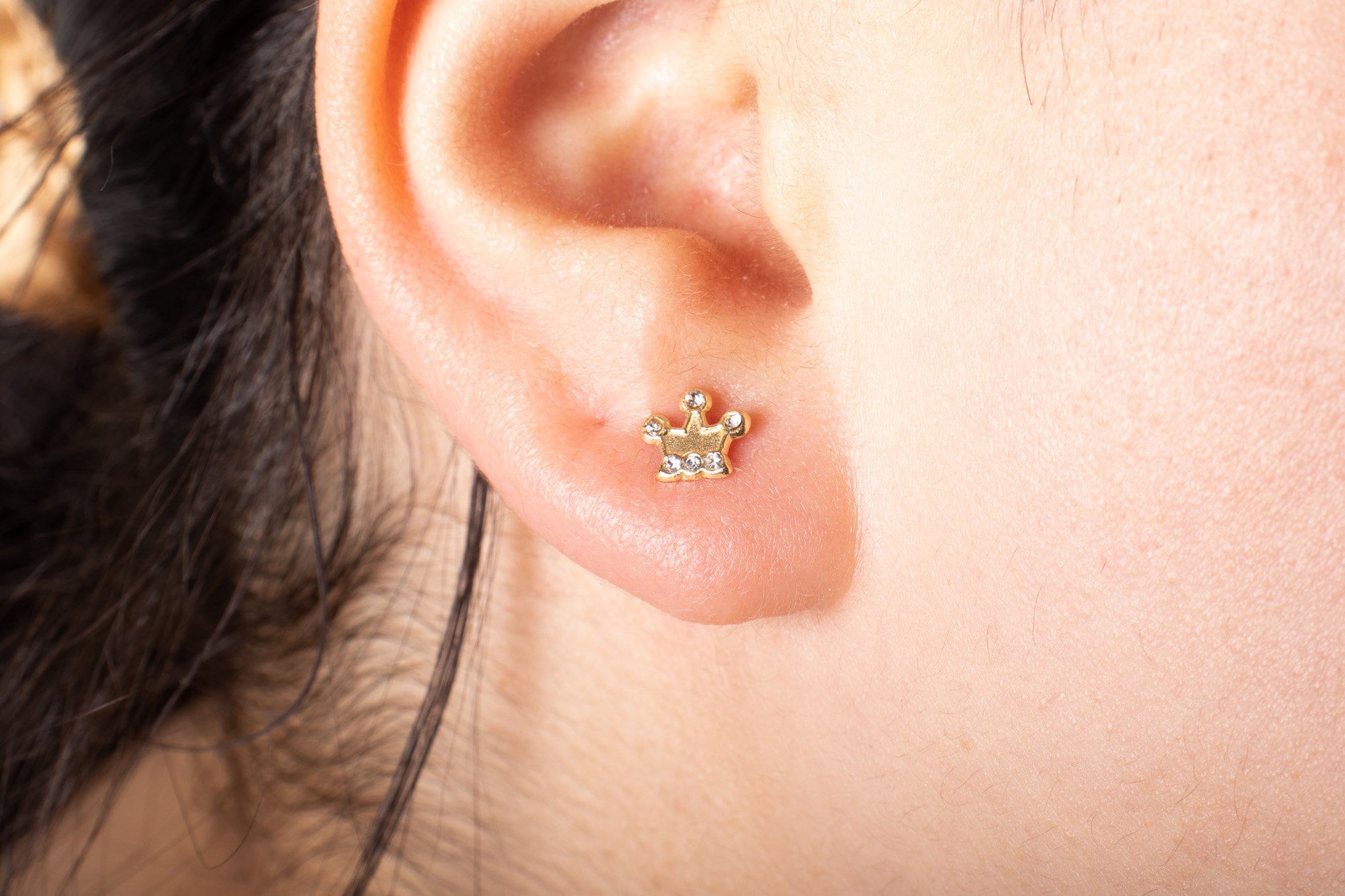 Crown Studs Gold