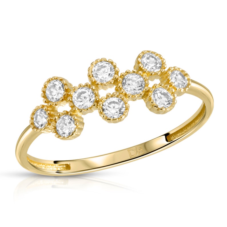 Minimalist Unique Promise Gold Ring