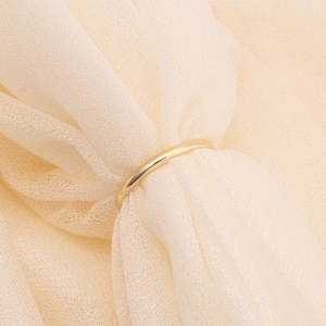 14K Solid Yellow Gold Wedding Band - 2mm Ring