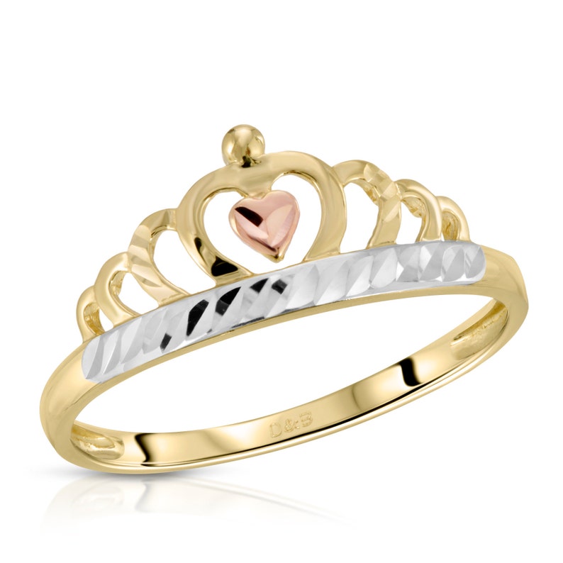 Queen Crown Tiara Gold Ring
