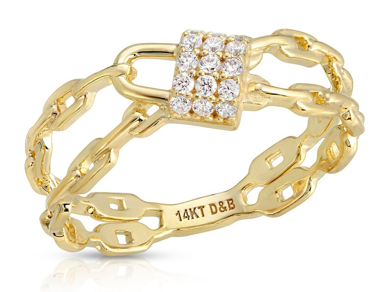 Dainty Double Chain Ring