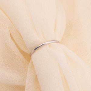 14K White Gold Thin Wedding Band - 2mm Ring