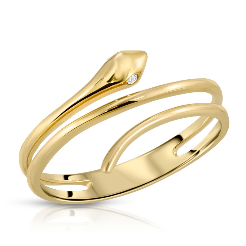 Solid Gold Snake Ring Animal Ring Serpent Ring