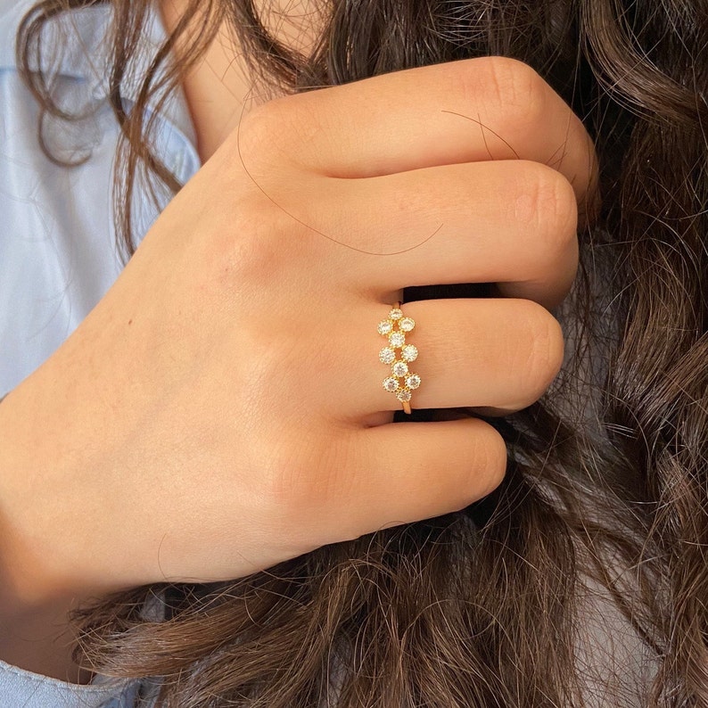 Minimalist Unique Promise Gold Ring