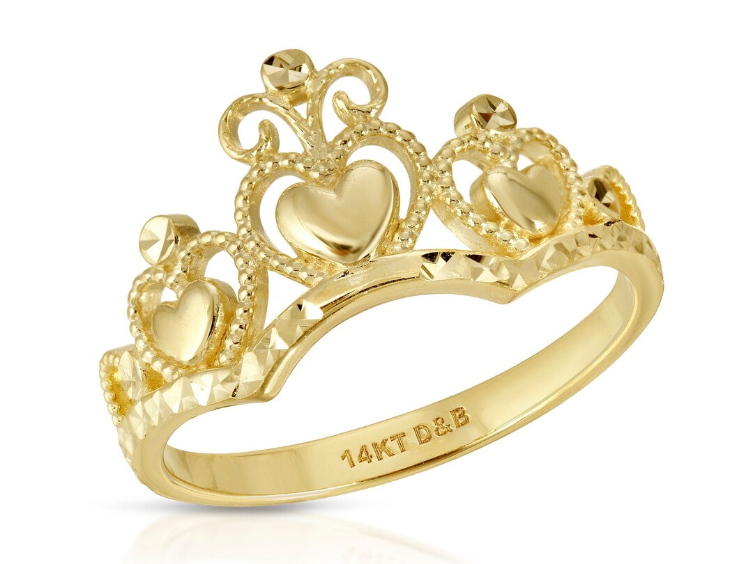 Princess Crown Ring Etsy