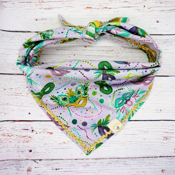 mardi gras dog bandana