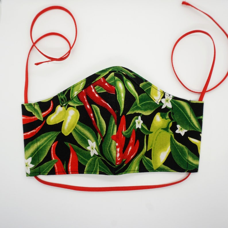 CHILI PEPPERS Face Mask Reusable Washable Adult Face Mask Etsy