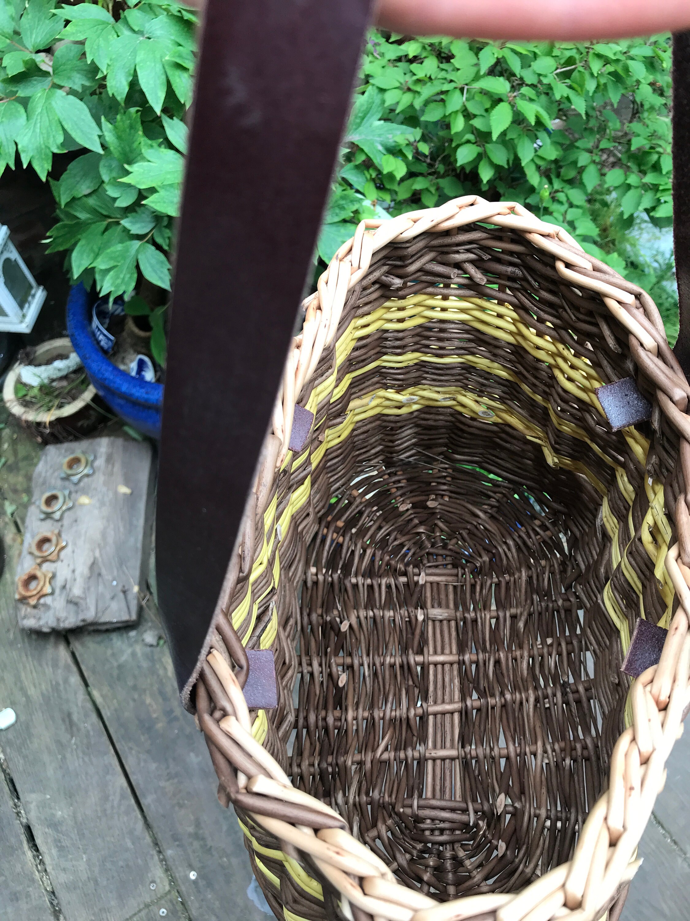 Unique handmade willow shopping basket Etsy