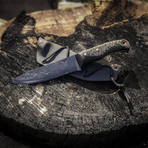 BloodFeather Handmade high carbon steel Knife, bushcraft, survival, camping, hunting