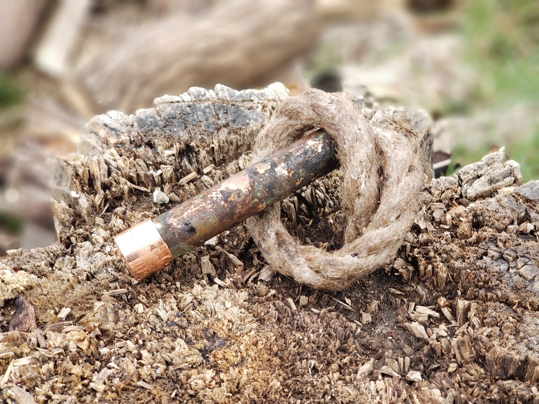 Fire Viper Handmade Copper Fire Starter, Tinder Tube, Bushcraft